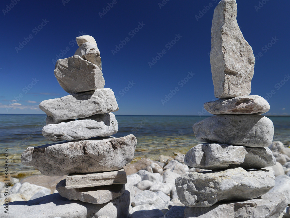 stones on the beach stones on the beach