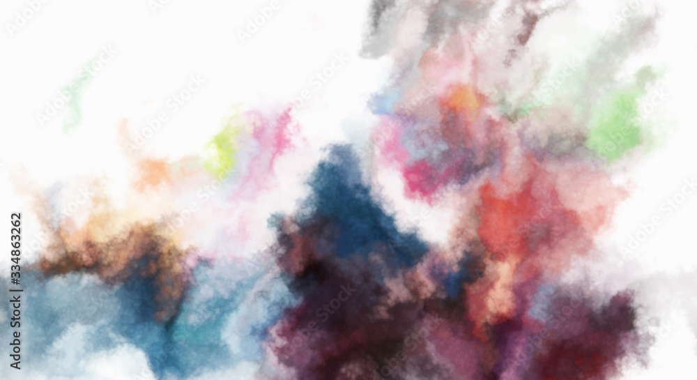 Fototapeta premium Akwarele malowane tła. Streszczenie tapety ilustracji. Malowanie gładzone pędzlem. Ilustracja 2D.