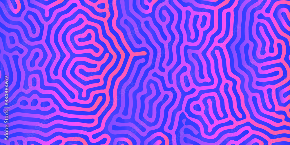 Reaction-Diffusion vector pattern, psychedelic surreal biological shapes. 