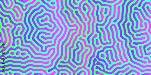 Reaction-Diffusion vector pattern, psychedelic surreal biological shapes. 