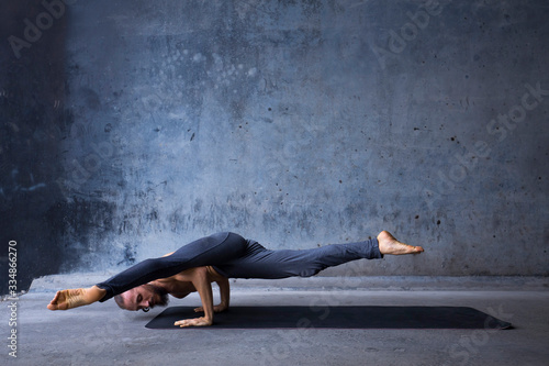 Man practicing yoga