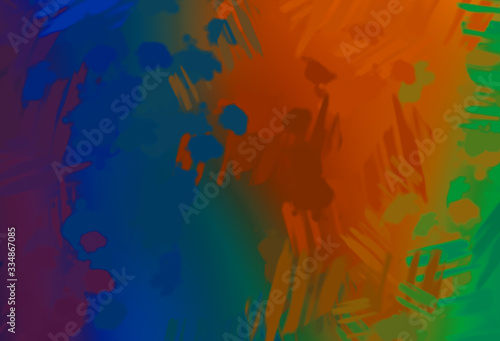 Brushed Painted Abstract Background. Brush stroked painting. Artistic vibrant and colorful wallpaper.