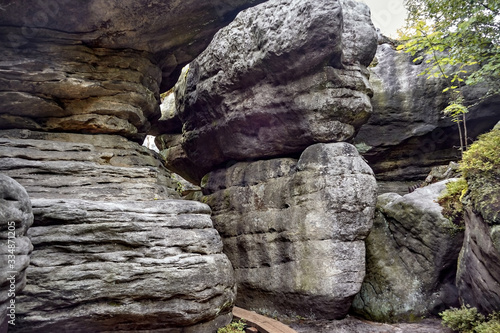 Errant Rocks (Błędne Skały) - a series of gorges, crevices, cracks, shelters and small caves, formed by erosion located in the Table Mountains National Park, Poland