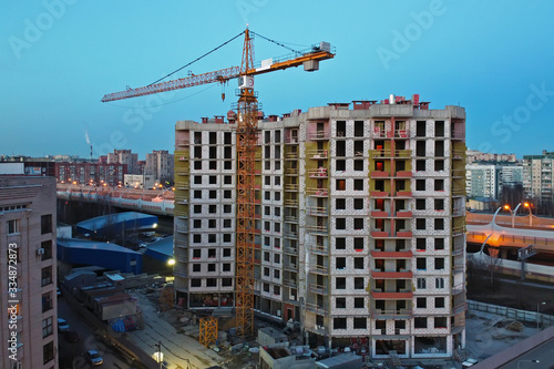 Wallpaper Mural Tower crane have built homes Torontodigital.ca