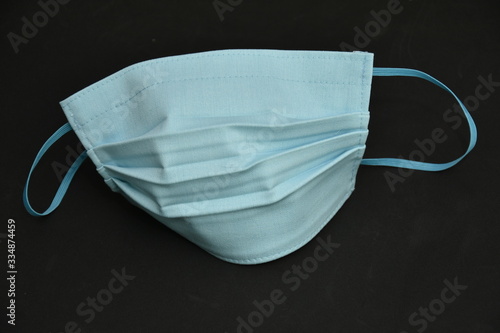 Homemade blue Cotton Face Masks ,Coronavirus mask ,COVID-19