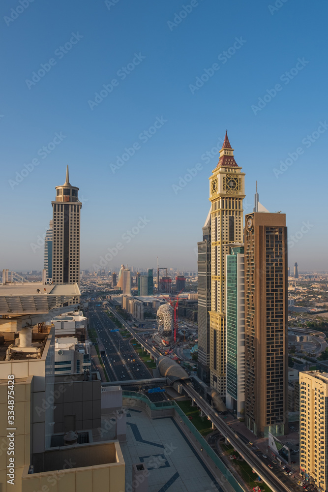 Grandiose construction in Dubai, the United Arab Emirates. May 2019