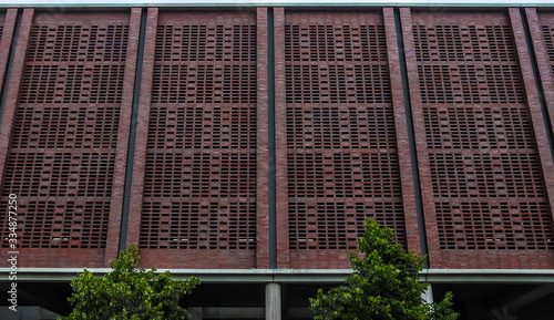 Modern architecture facade of a car parking area in the citry photo