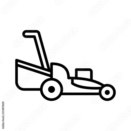 Lawnmower icon vector line style