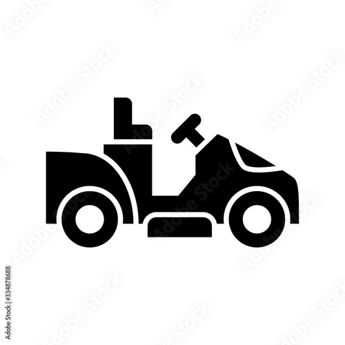 Lawnmower icon bvector solid style