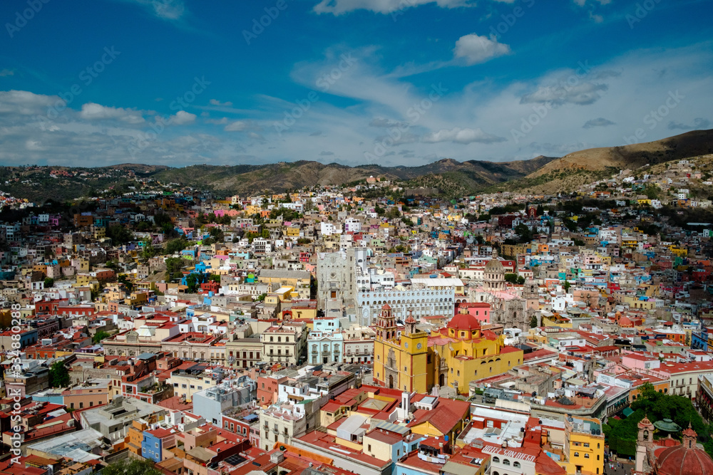 old town of Guanajuato in Mexico
