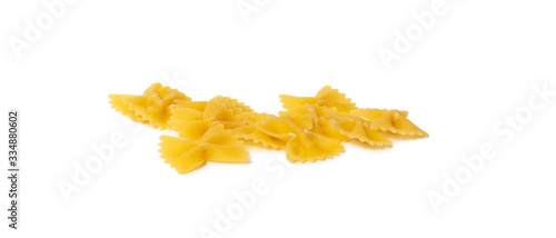 Farfalle pasta isolated on white background