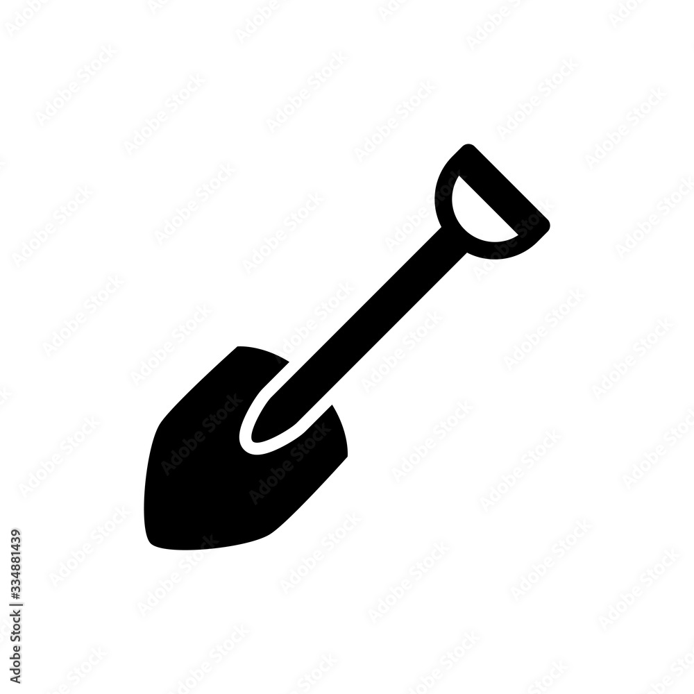 Shovel icon vector solid style