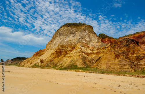 Colorful cliffs on the beaches of Coruripe  Alagoas  Brazil on December 12  2005