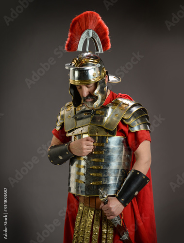 Roman soldier in actitude of submission