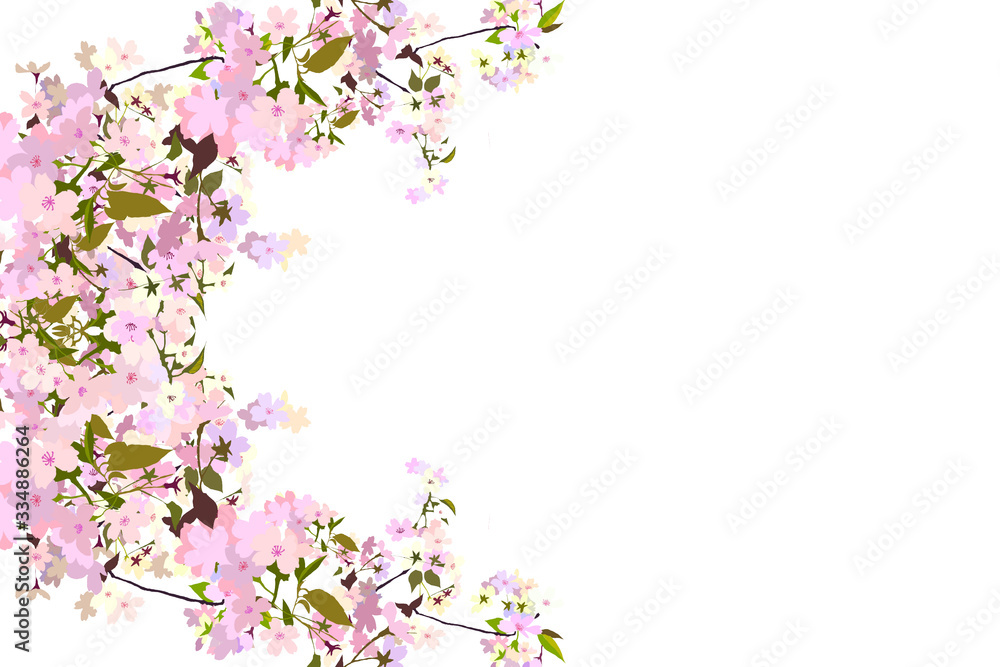 桜の飾り枠 桜の飾り枠