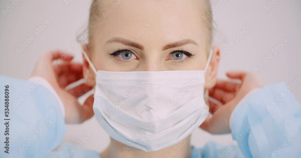 Woman Wearing Protective Mask Coronavirus Covid-19 Woman Wearing Protective Mask Coronavirus Covid-19