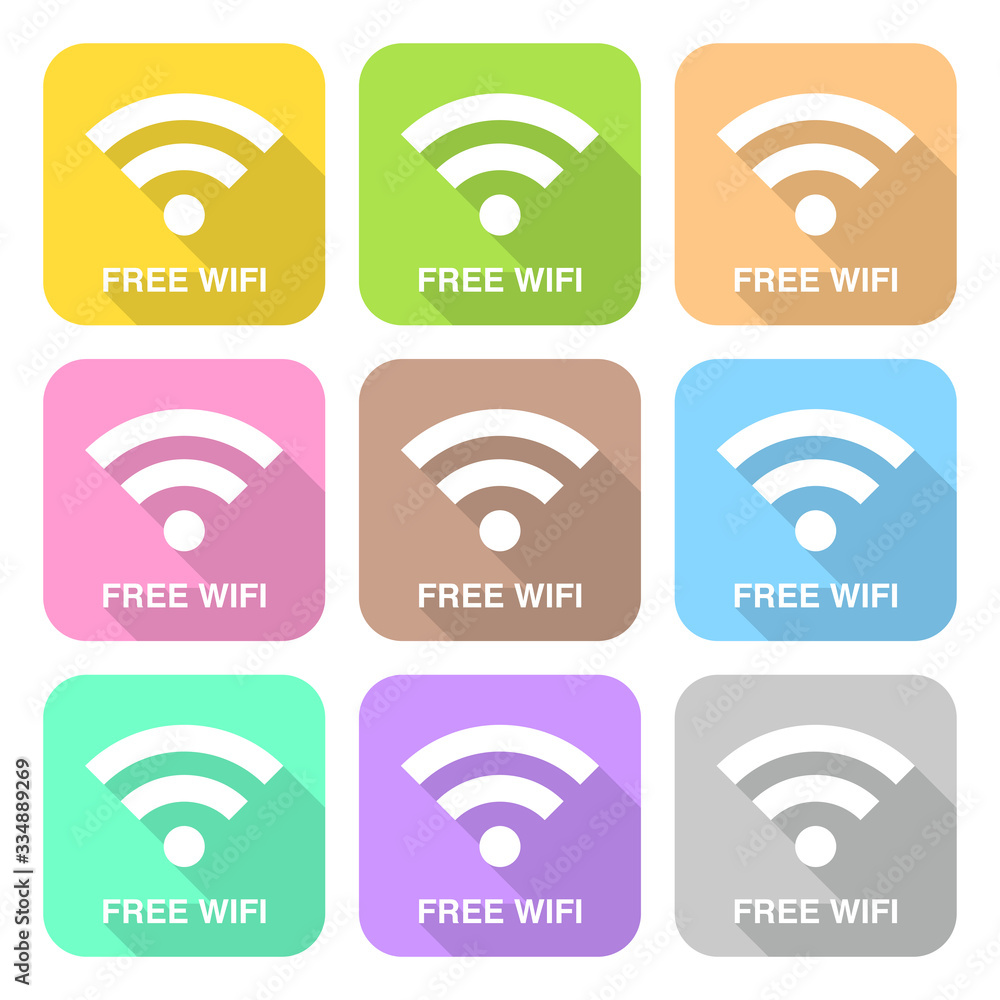 wifiのフラットアイコン wifiのフラットアイコン
