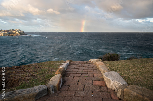 Rainbow over Bondi Beach  Sydney Australia