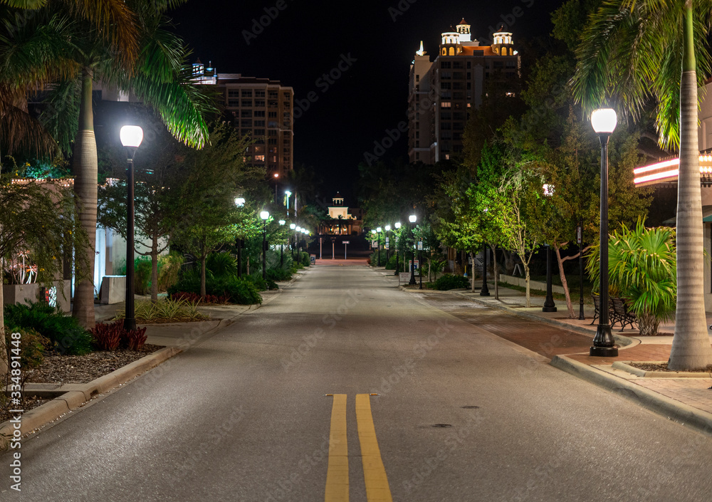street view at night