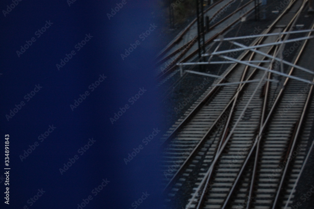 Fototapeta premium Vías de tren Textura azul