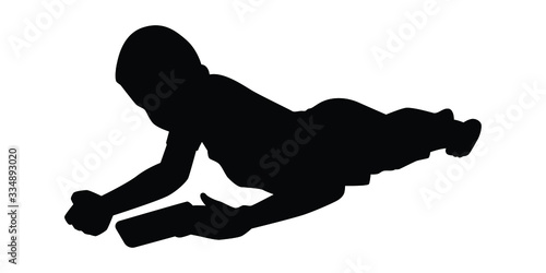  Lie down boy with phone silhouette vector