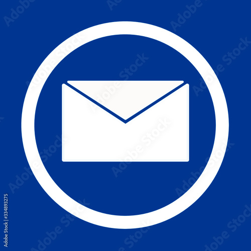Envelope email círculo azul