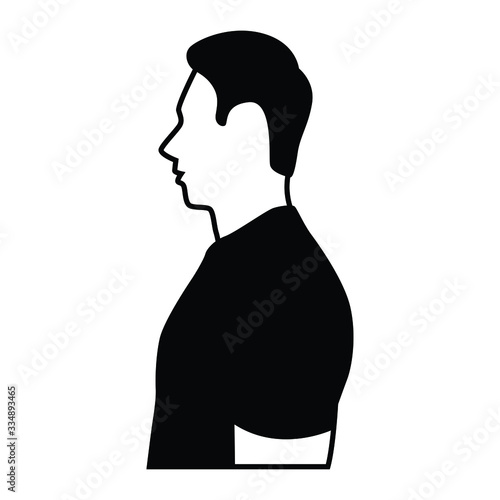 Man body silhouette vector