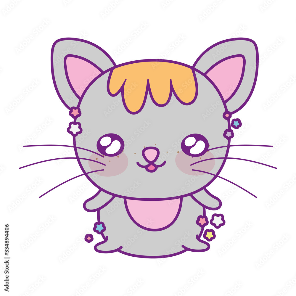 Obraz premium Kawaii mouse cartoon vector design