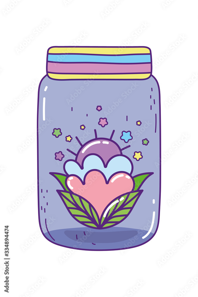 Mason jar with flower vector design Mason jar with flower vector design