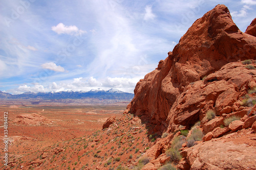 Beautiful sunny day in a canyon in the North wash canyon country of Southern Utah.