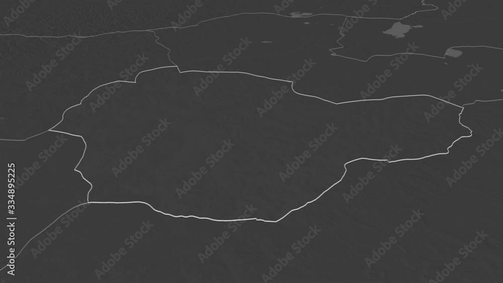 Sühbaatar, province with its capital, zoomed and extruded on the bilevel map of Mongolia in the conformal Stereographic projection. Animation 3D Sühbaatar, province with its capital, zoomed and extruded on the bilevel map of Mongolia in the conformal Stereographic projection. Animation 3D