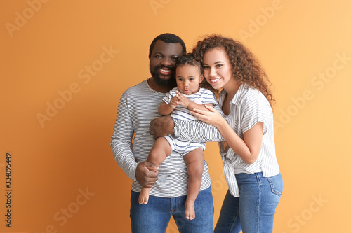 Happy African-American pare...