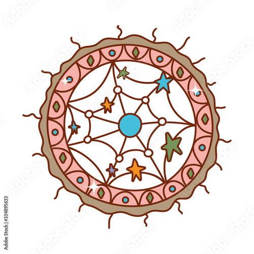 Isolated boho dream catcher vector design