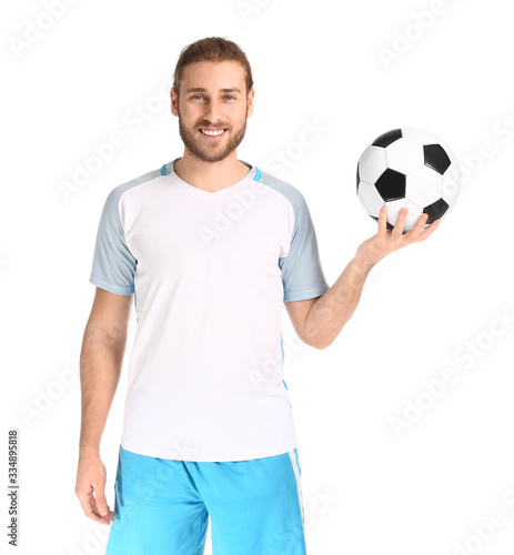 Male football player on whi...