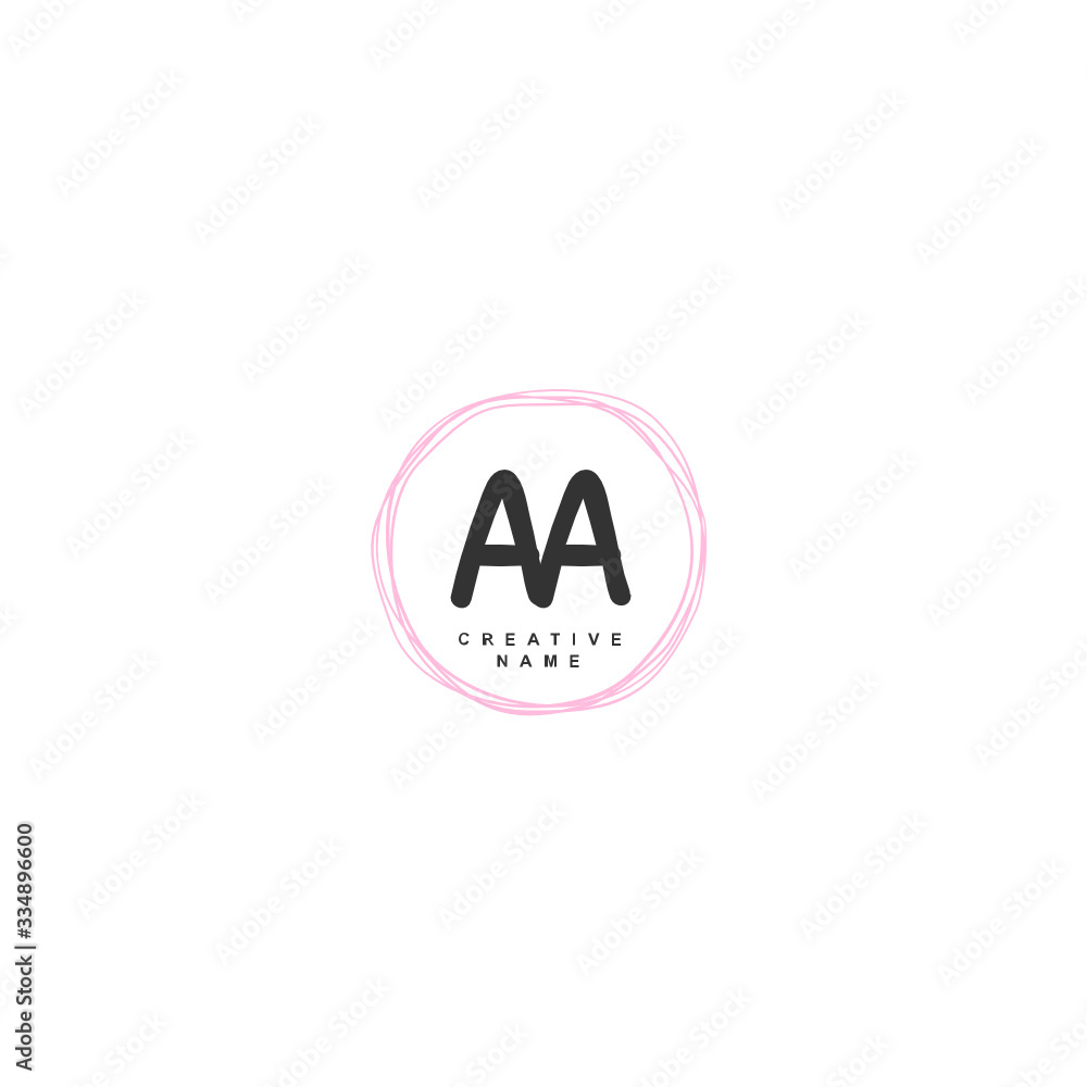 A AA Initial logo template vector. Letter logo concept