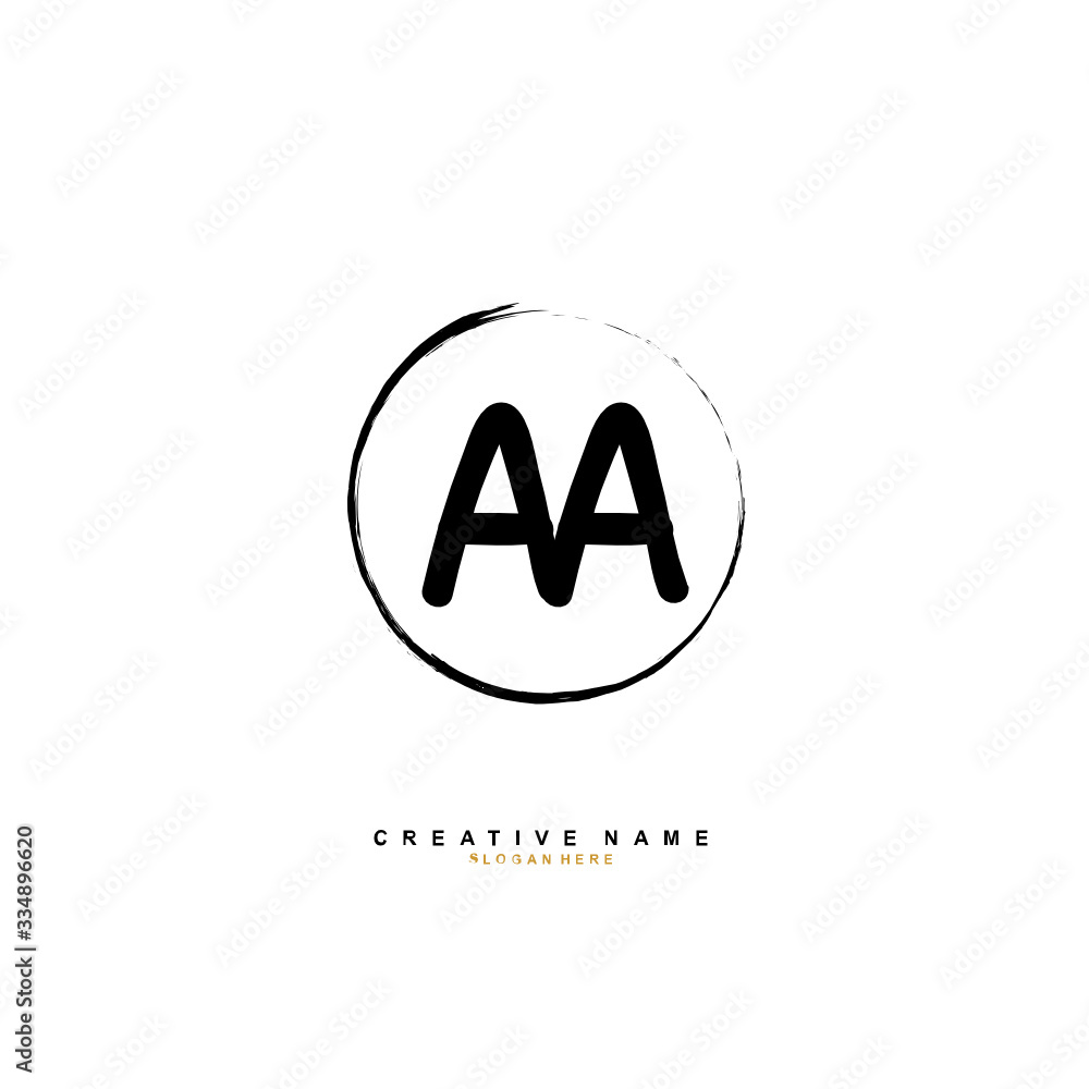 A AA Initial logo template vector. Letter logo concept A AA Initial logo template vector. Letter logo concept