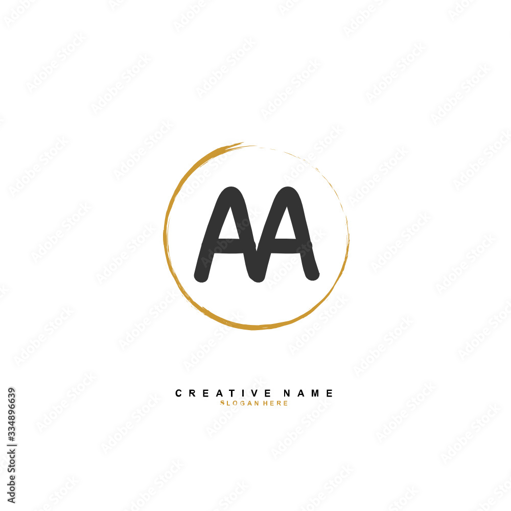 A AA Initial logo template vector. Letter logo concept A AA Initial logo template vector. Letter logo concept