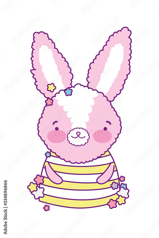 Obraz premium Cute rabbit cartoon vector design