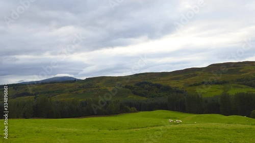 Wallpaper Mural A view of a green field and hills. Torontodigital.ca