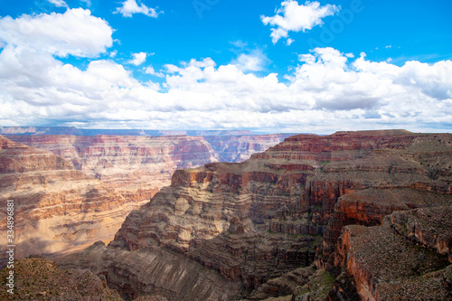 Beautiful Landscape of Grand Canyon sunny day with blue sky.