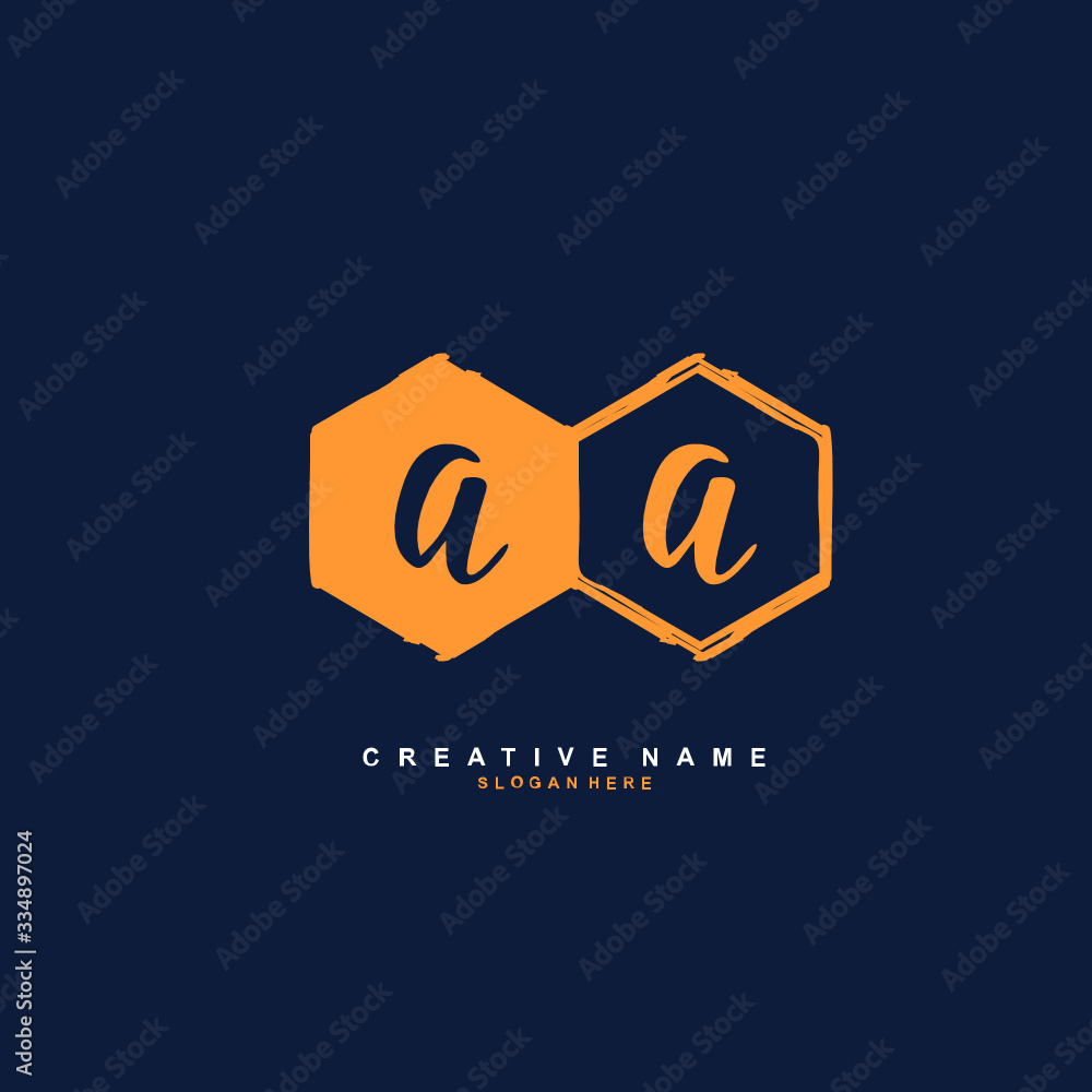 A AA Initial logo template vector. Letter logo concept