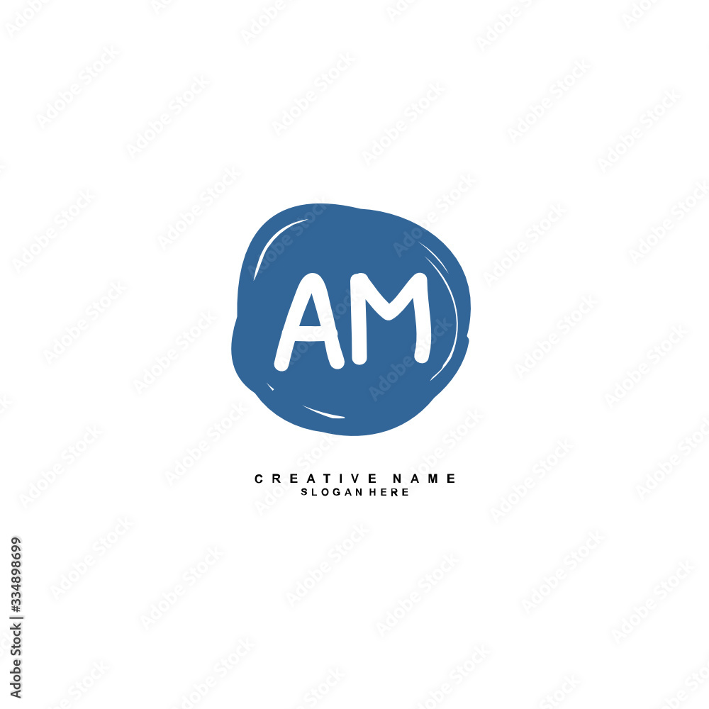 A M AM Initial logo template vector. Letter logo concept A M AM Initial logo template vector. Letter logo concept