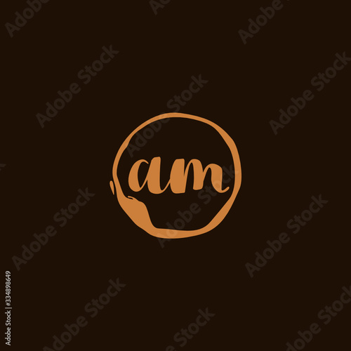 A M AM Initial logo template vector. Letter logo concept