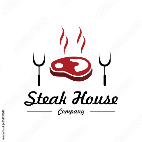 steak house logo inspiration. vector illustration concept, vintage design. vector illustration concept.