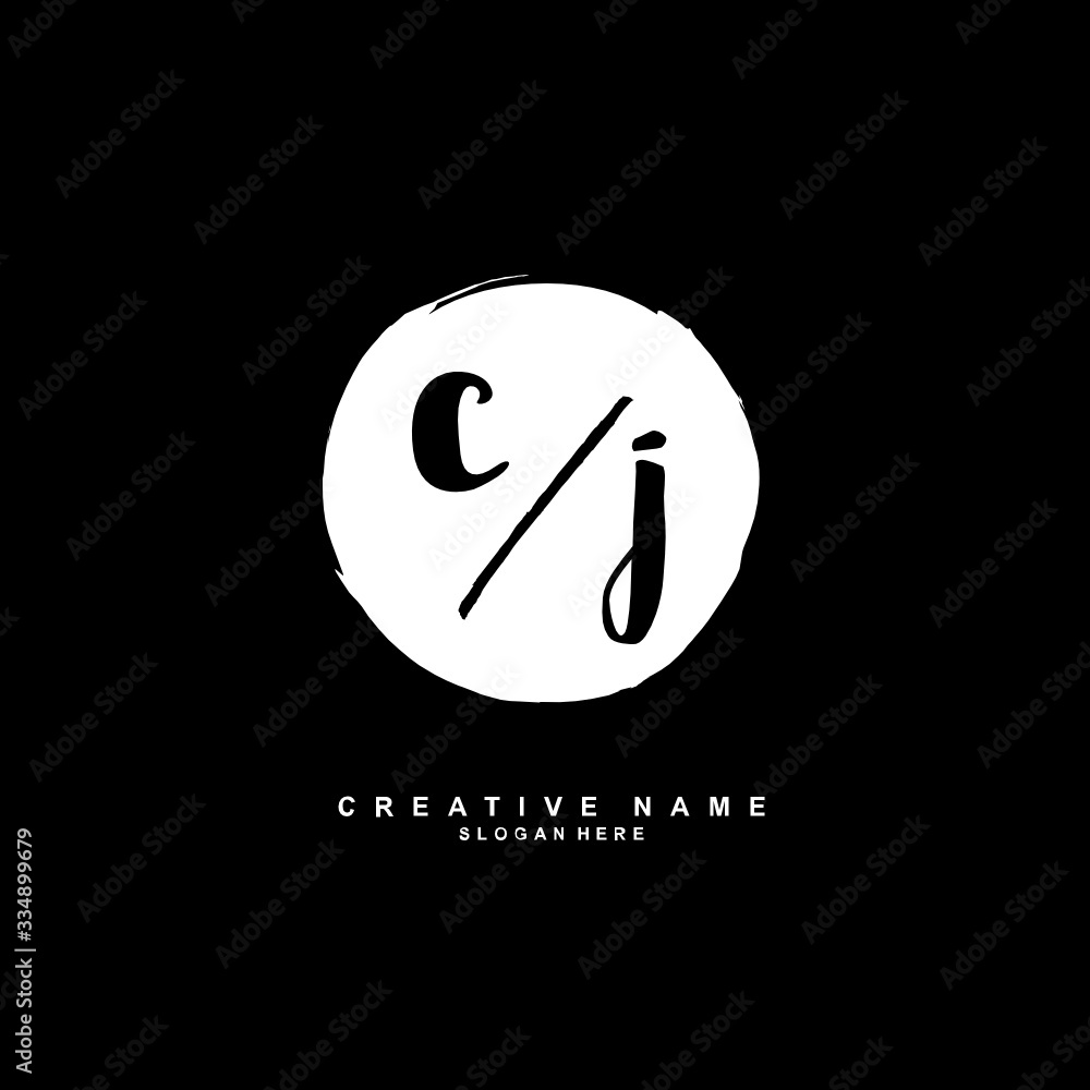 C J CJ Initial logo template vector. Letter logo concept C J CJ Initial logo template vector. Letter logo concept