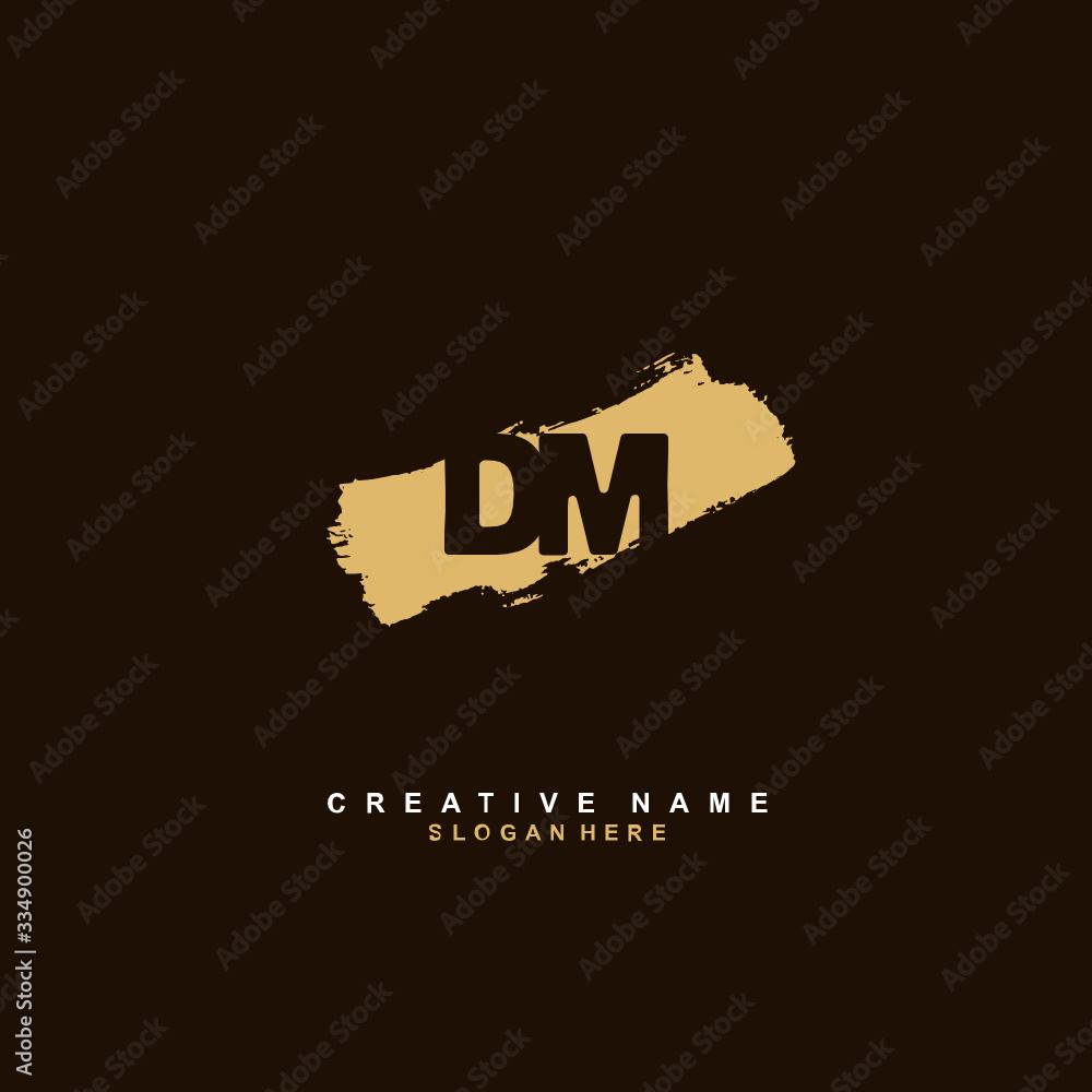 D M DM Initial logo template vector. Letter logo concept D M DM Initial logo template vector. Letter logo concept