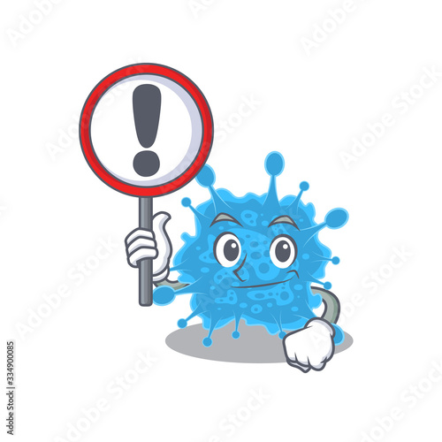 An icon of andecovirus cartoon design style with a sign board