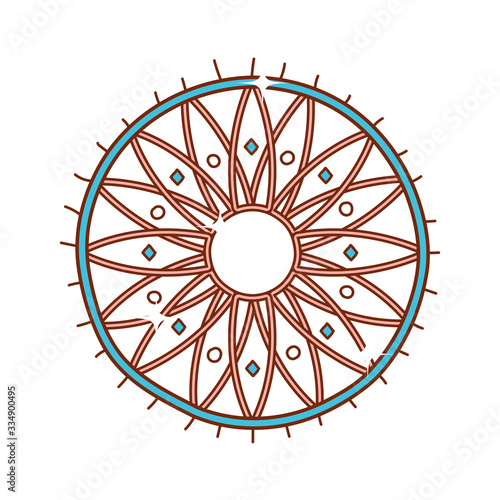 Isolated boho dream catcher vector design