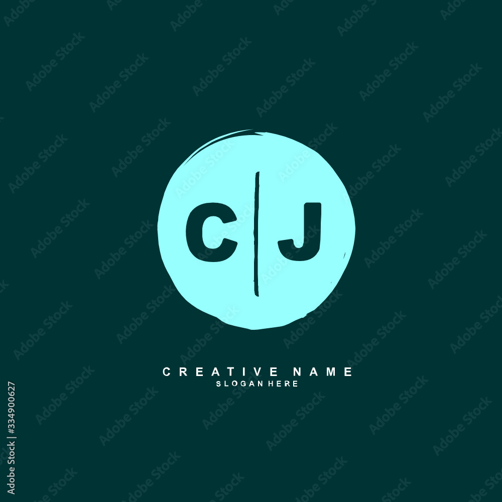 C J CJ Initial logo template vector. Letter logo concept C J CJ Initial logo template vector. Letter logo concept