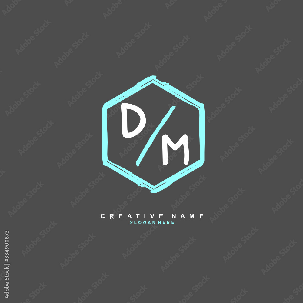 D M DM Initial logo template vector. Letter logo concept D M DM Initial logo template vector. Letter logo concept